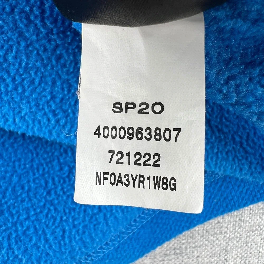 The North Face Mens Textured Cap Rock Quarter-Zip Pullover Medium Blue Mock Neck